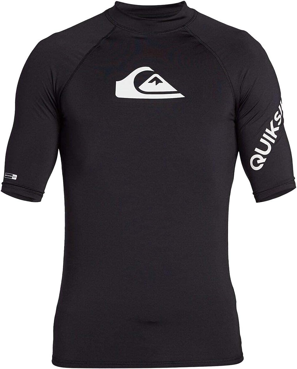 QuiksilverMen's Standard All Time Short Sleeve Rashguard UPF 50 Sun Protection Surf Shirt