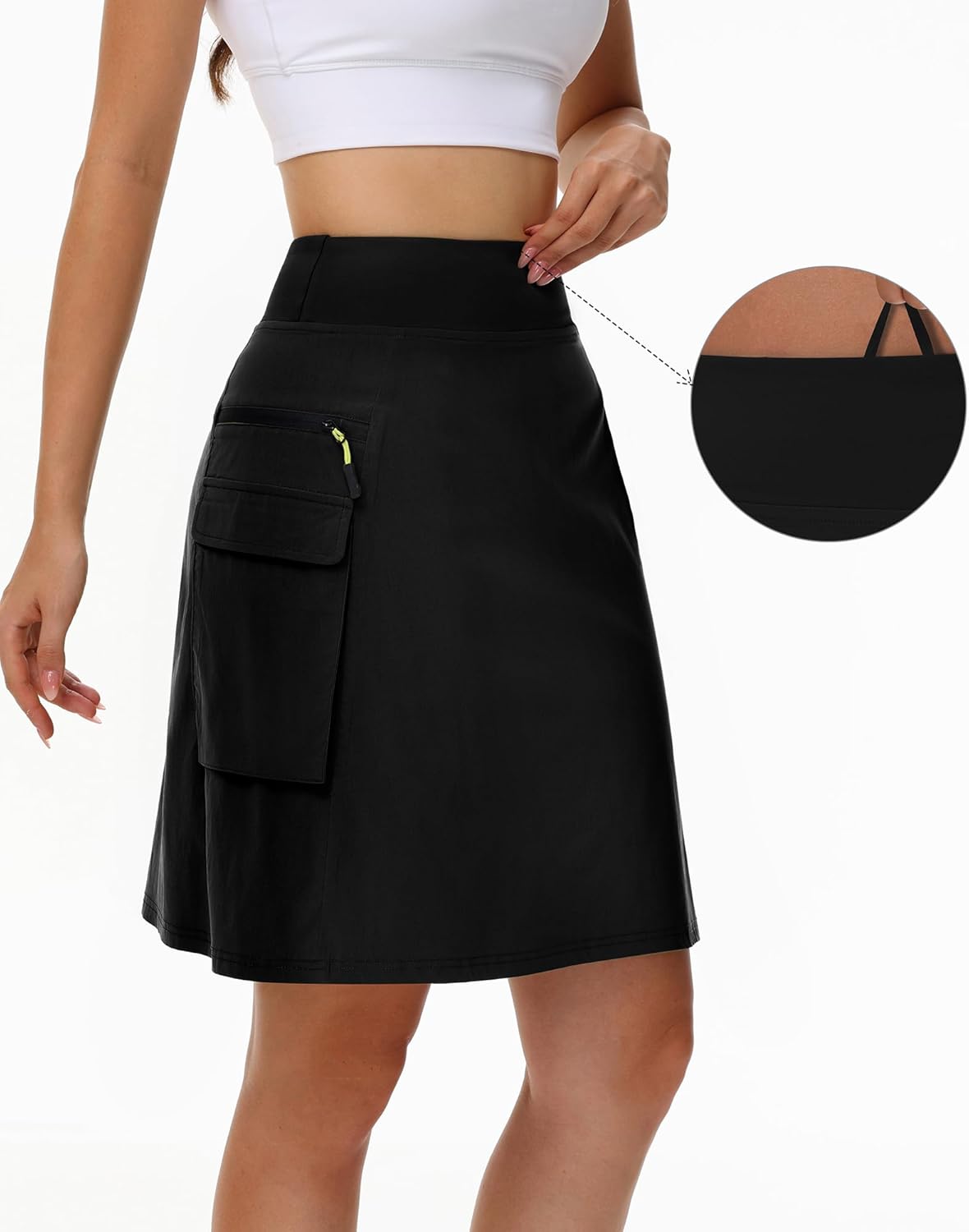 Kimmery Women's Quick Dry Cargo Skirt with 5 Pockets High Waisted Golf Skirts for Casual Hiking - Image 3