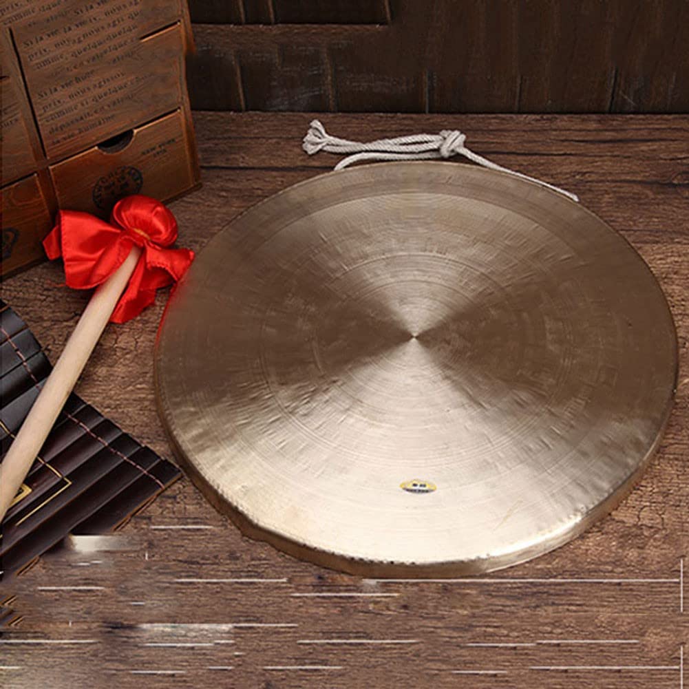 gong, Gong de latón 40 cm con martillo redondo for instrumento percusión orquesta ópera iglesia mini gong(40cm)