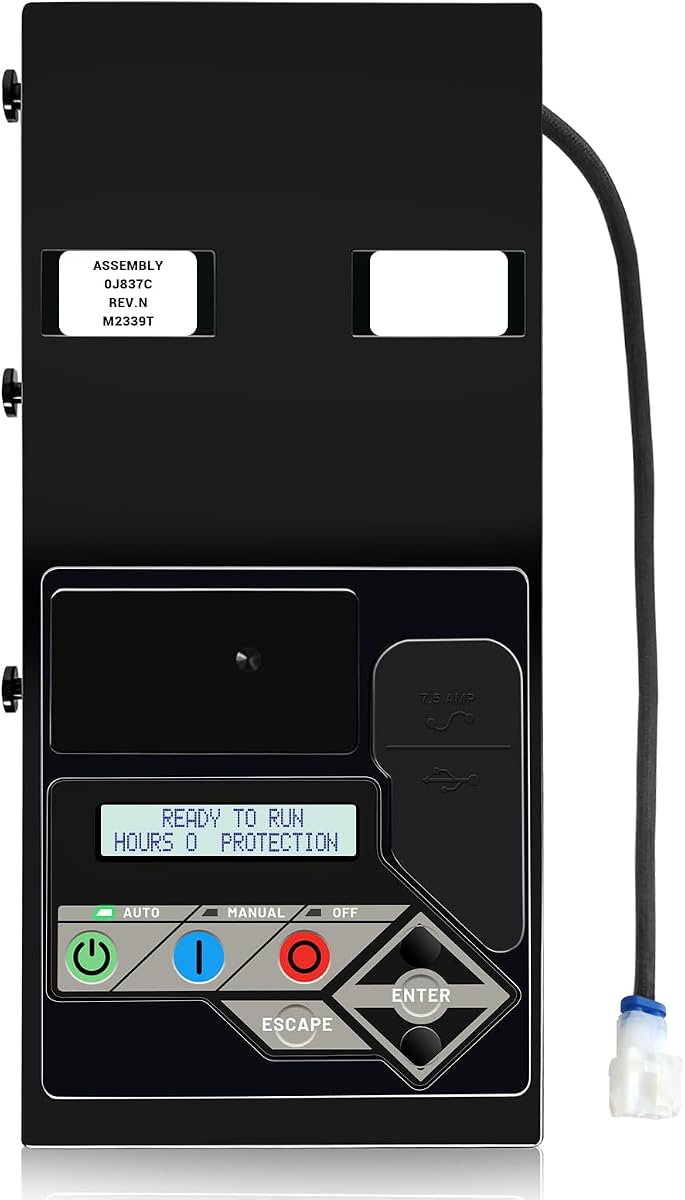0J8371C Conjunto de controlador de generador Evolution 1 compatible con Generac | Conjunto de panel de control sin WiFi, generadores de reserva domésticos refrigerados por aire, reemplaza a 0J8371ASRV 0J8371BSRV 0J9079A
