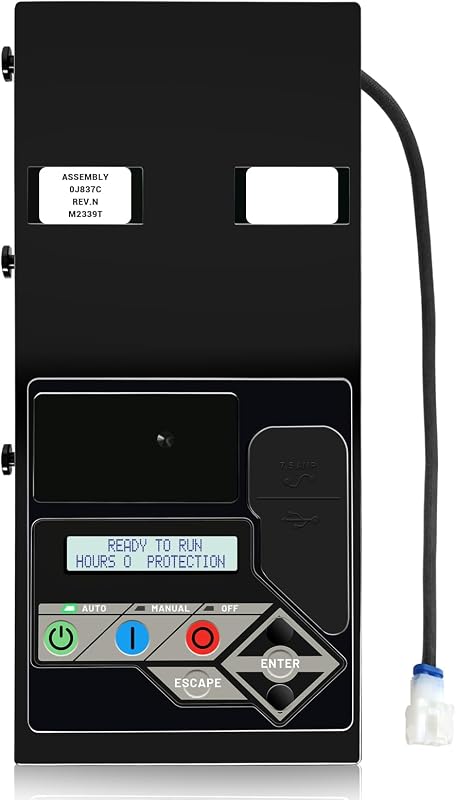 0J8371C Conjunto de controlador de generador Evolution 1 compatible con Generac | Conjunto de panel de control sin WiFi, generadores de reserva domésticos refrigerados por aire, reemplaza a 0J8371ASRV 0J8371BSRV 0J9079A