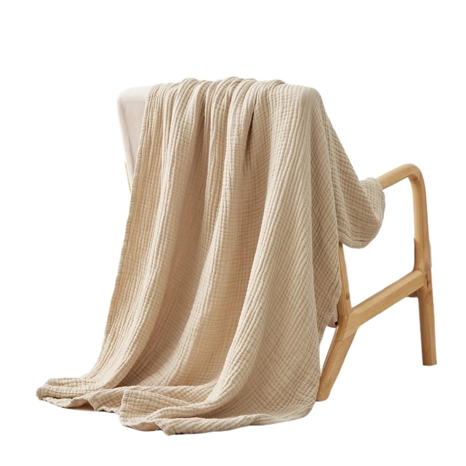 HKSDKABOP 6-Layer Cotton Muslin Throw Blanket Multicolor Multiple Sizes(Color1,168x229cm)