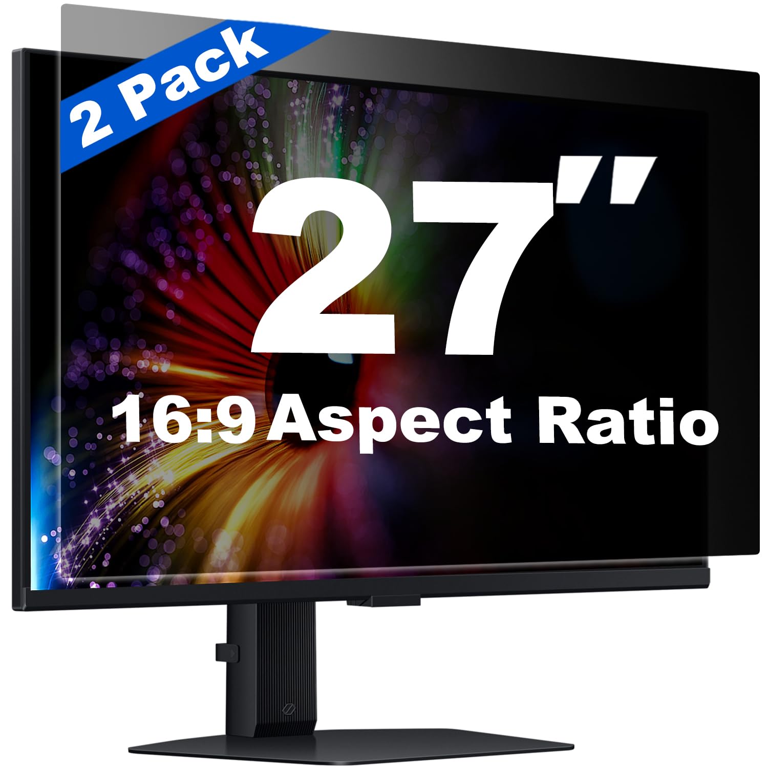 Photo 1 of [2 Pack] 27 Inch Computer Privacy Screen for 16:9 Widescreen Monitor, Anti-Glare Privacy Filter, Removable Anti-Scratch Anti-Spy Screen Protector