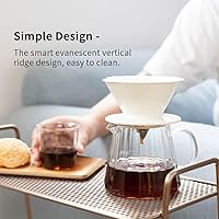 Vista 6 de watchget Jarra de café de vidrio de 16.9 fl oz/17 oz – Servidor de café de borosilicato fino resistente al calor, cafetera transparente para verter