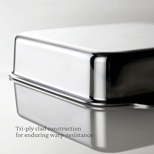 Vista 3 de Hestan Provisions OvenBond – Molde de hornear cuadrado de acero inoxidable de 8" x 8