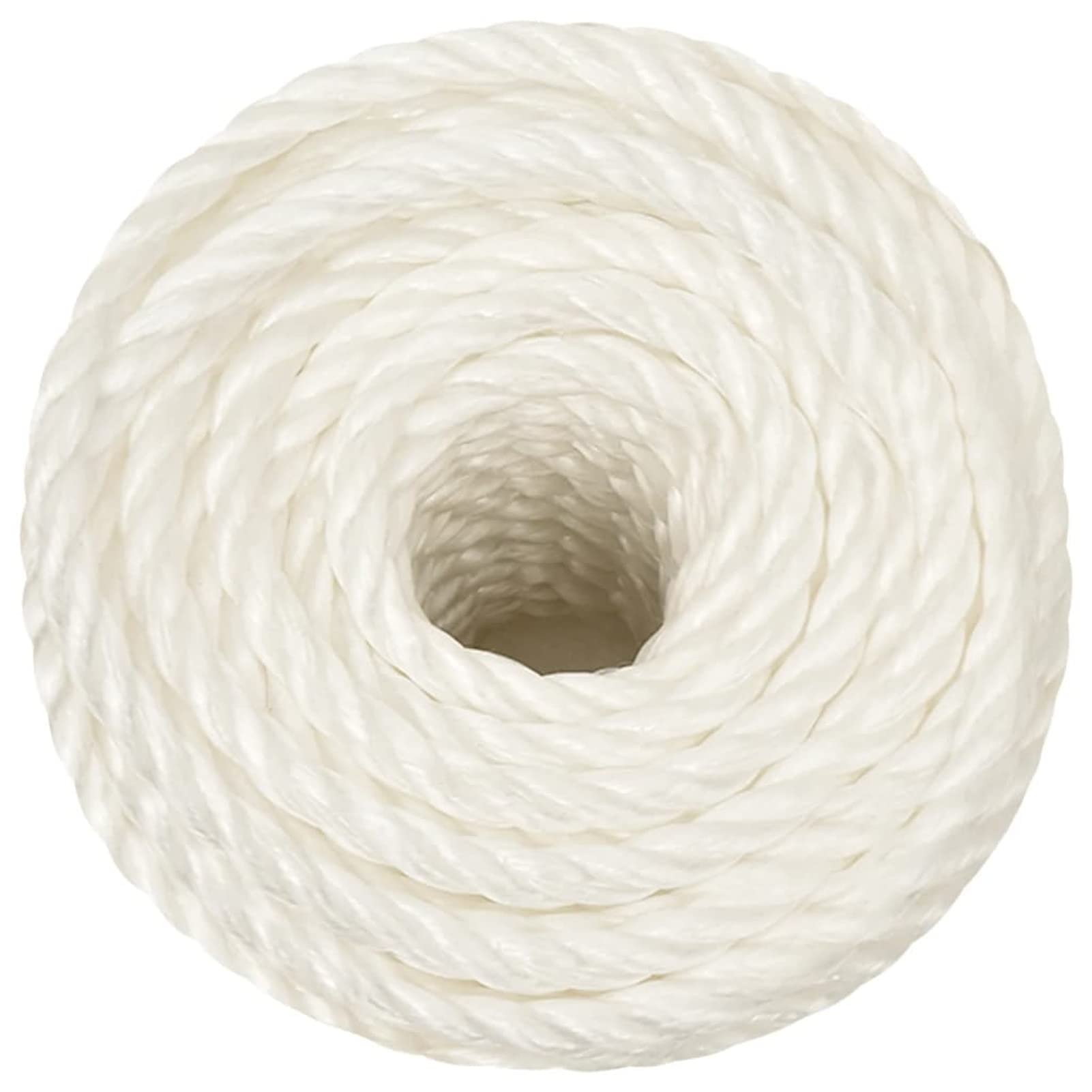 Tidyard Polypropylenseil, Arbeitsseil, Bootsseil, Festmacher, Faserseile, Flechtleine, Seile, Weiß 12 mm 500 m Polypropylen