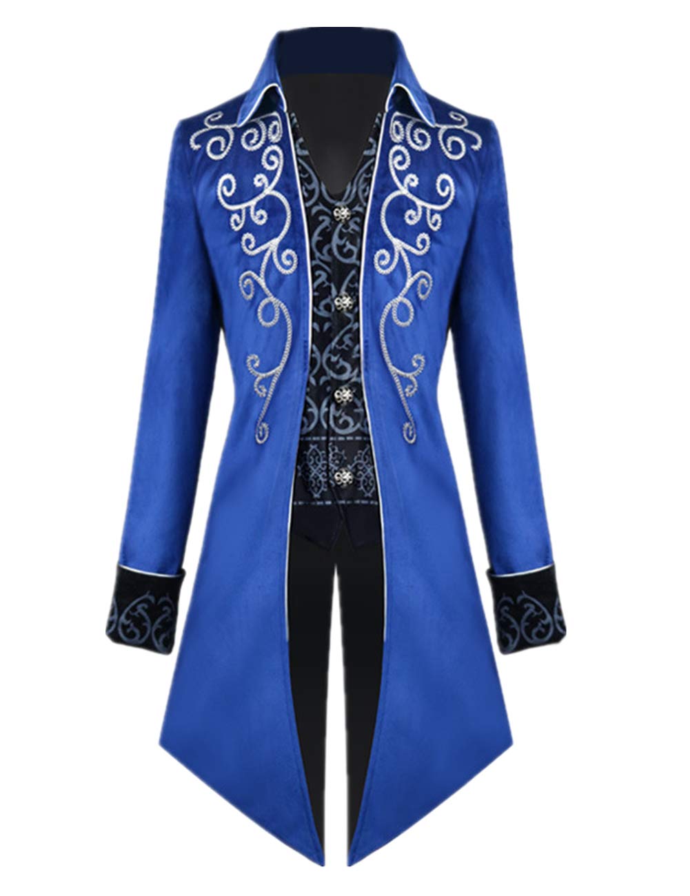 ApocryphaMen's Medieval Steampunk Tailcoat Vampire Gothic Jackets Frock Coat