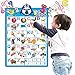 Richgv Elektronische Alphabet Lernposter, Alphabet und Zahlen Poster Lernposter für Kinder mit Lautsprecher Englisches Sprachlernen ABC und Zahlen Lernspielzeug für Kleinkinder 1-3 Jahre