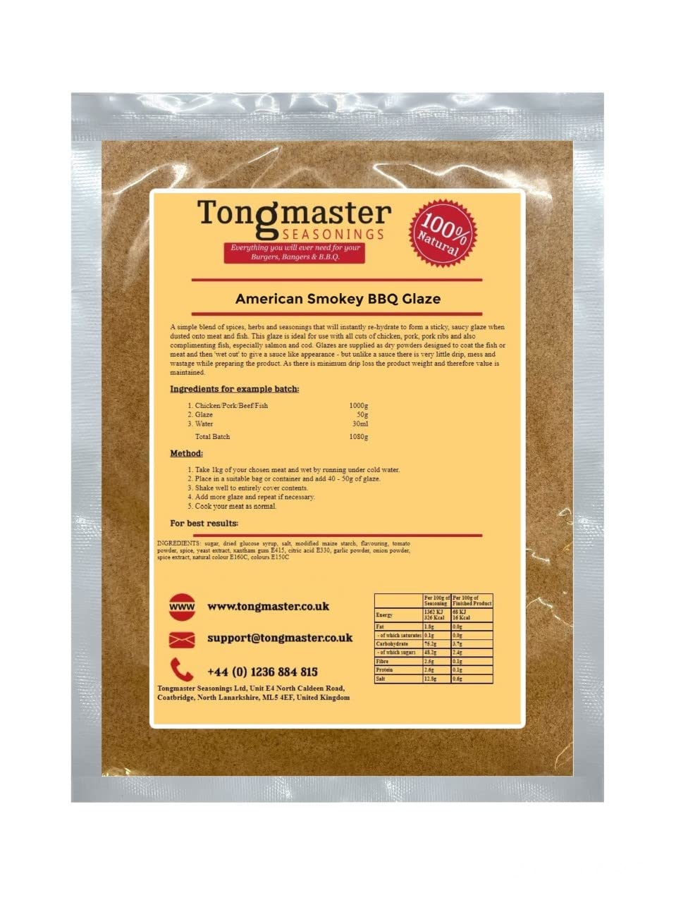 American Smokey BBQ - Meat Rub - Glaze 400g