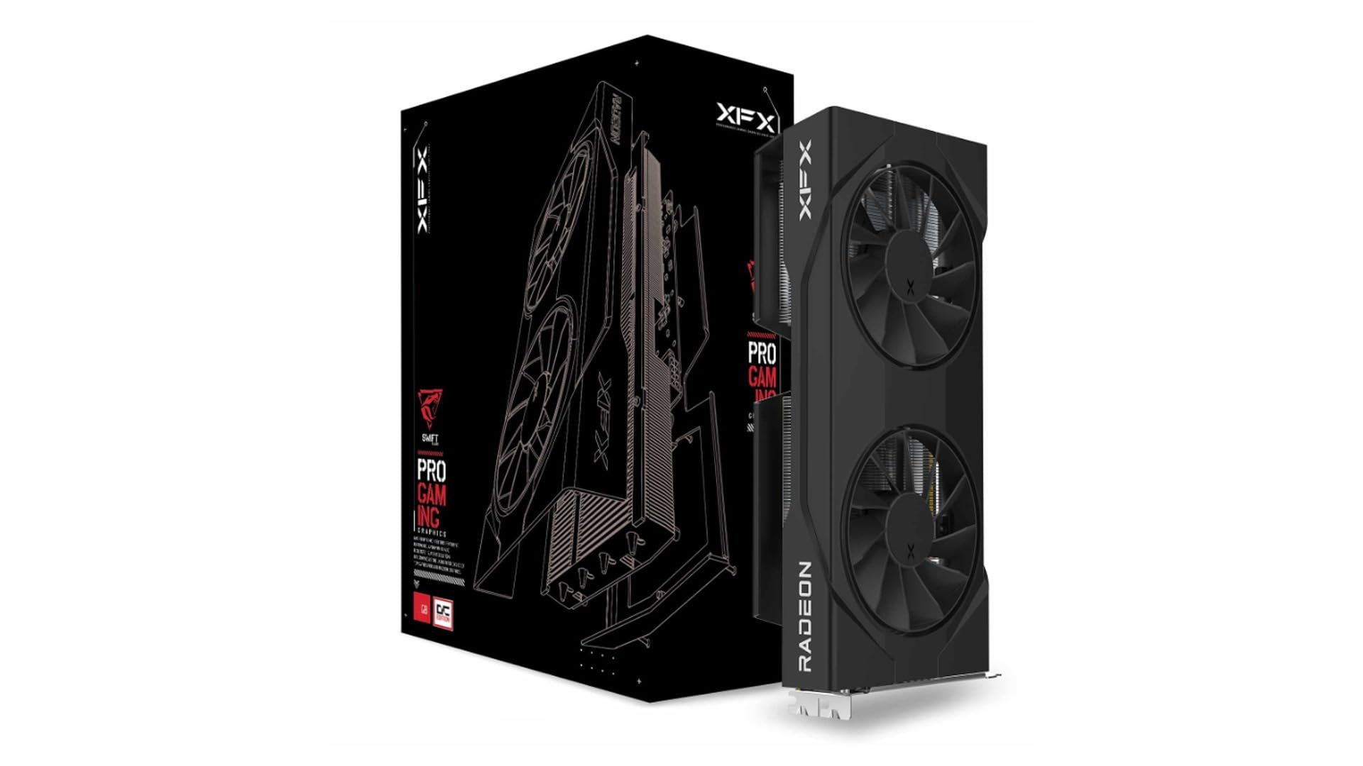 XFX Swift AMD Radeon RX 9060 XT OC Gaming Edition with 16GB GDDR6 HDMI 2xDP, AMD RDNA™ 4 (RX-96TSW16BQ)