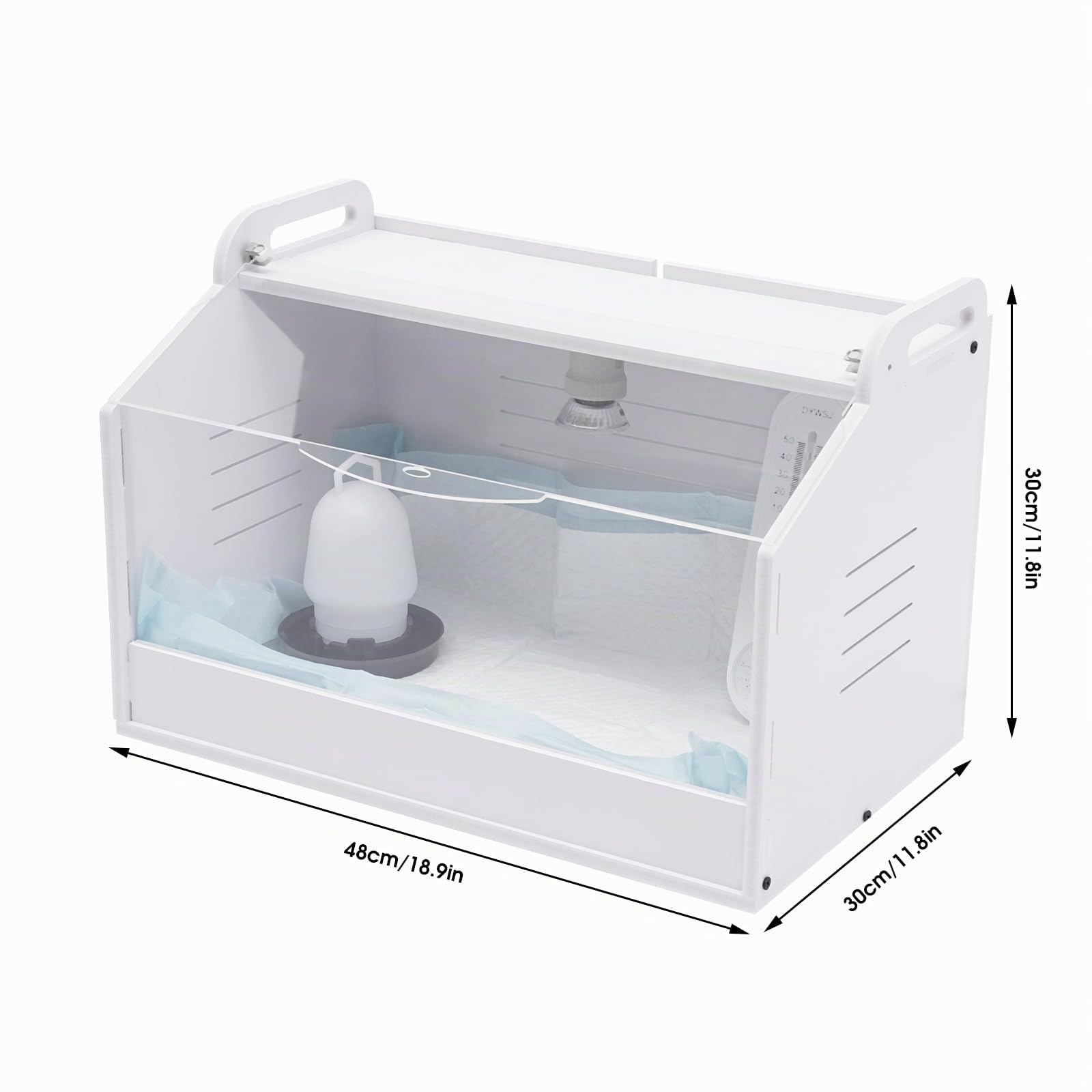 Incubatrice per pulcini SanBouSi con lampada riscaldante, finestra trasparente, scatola per l'allevamento di pulcini, incubatrice riscalda fino a 15 pulcini per galline, oche, anatre, colombe, quaglie