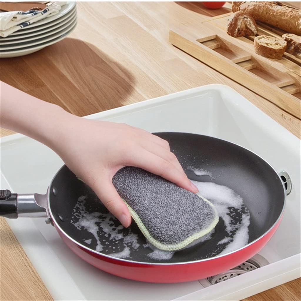 Washing Pan Scouring Pad Rag Sponge Dish Towel Wiping Cloth Fiber Three Dimensional Brush Dishwashing Block