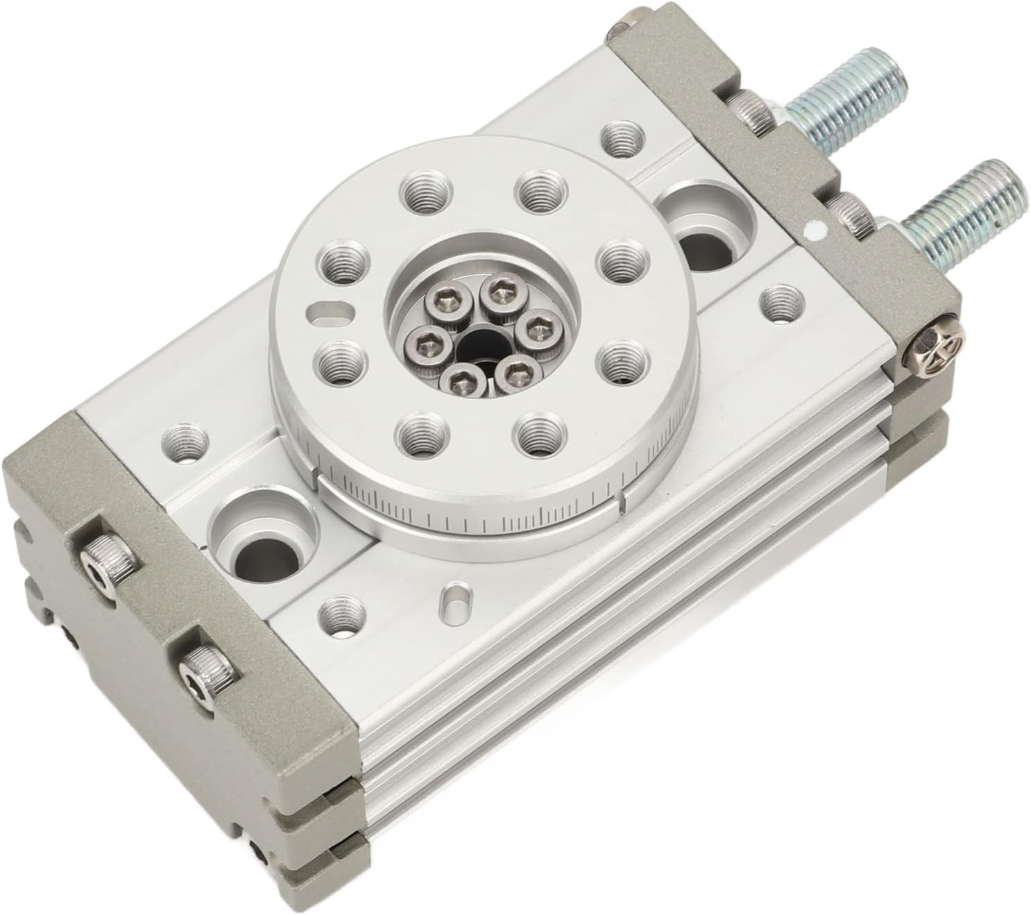 0 to 190 Degree Swivel Pneumatic Air Cylinder, Adjustable Aluminum Alloy, Heavy Duty Waterproof Swivel Cylinder (MSQB-10A)