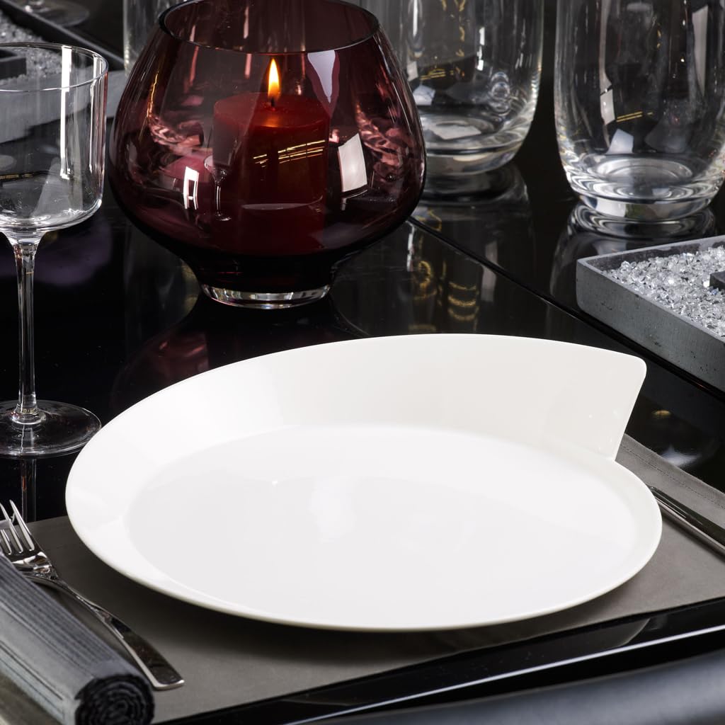 Villeroy Boch New Wave Large Round Dinner Plate, in, Premium  Porcelain, White