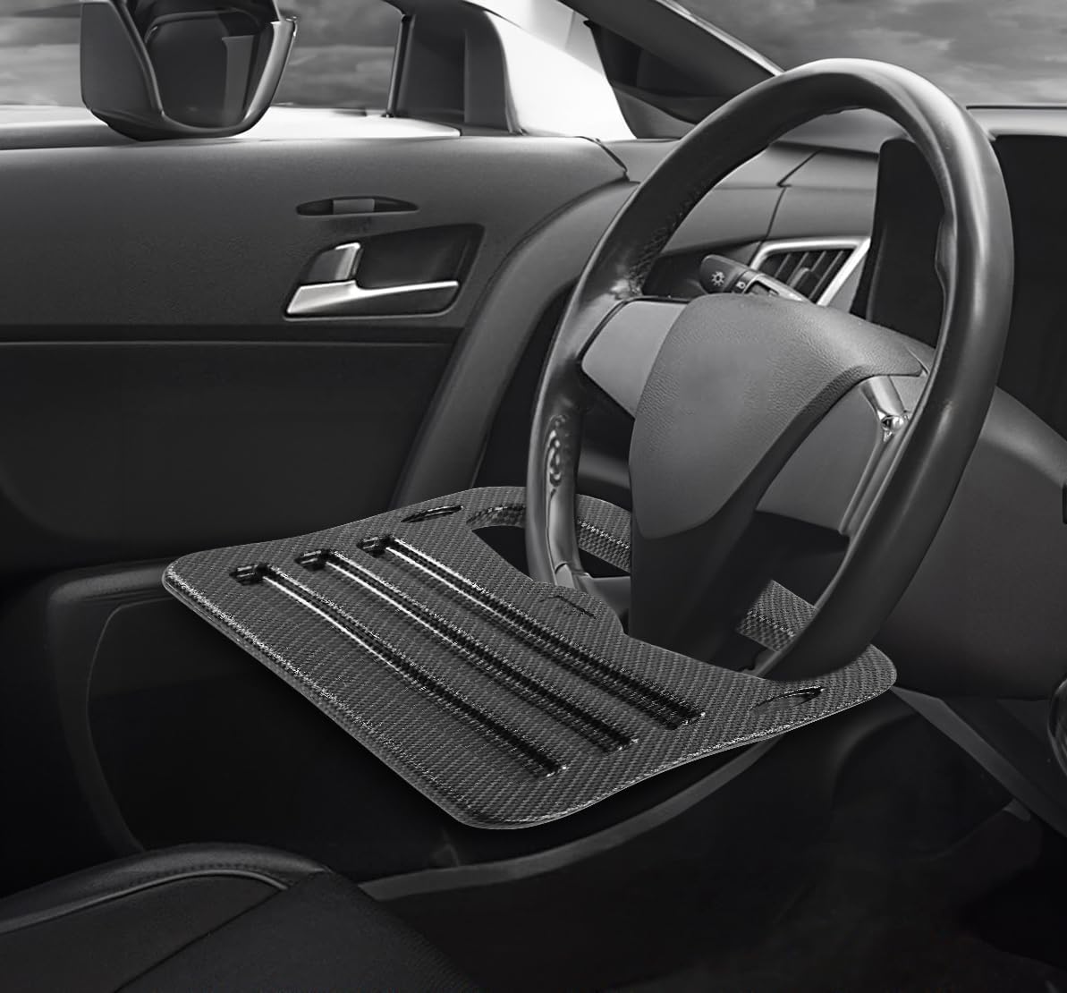 Amazon.com: ZHOL Carbon Fiber Car Steering Wheel Laptop, Food Tray ...