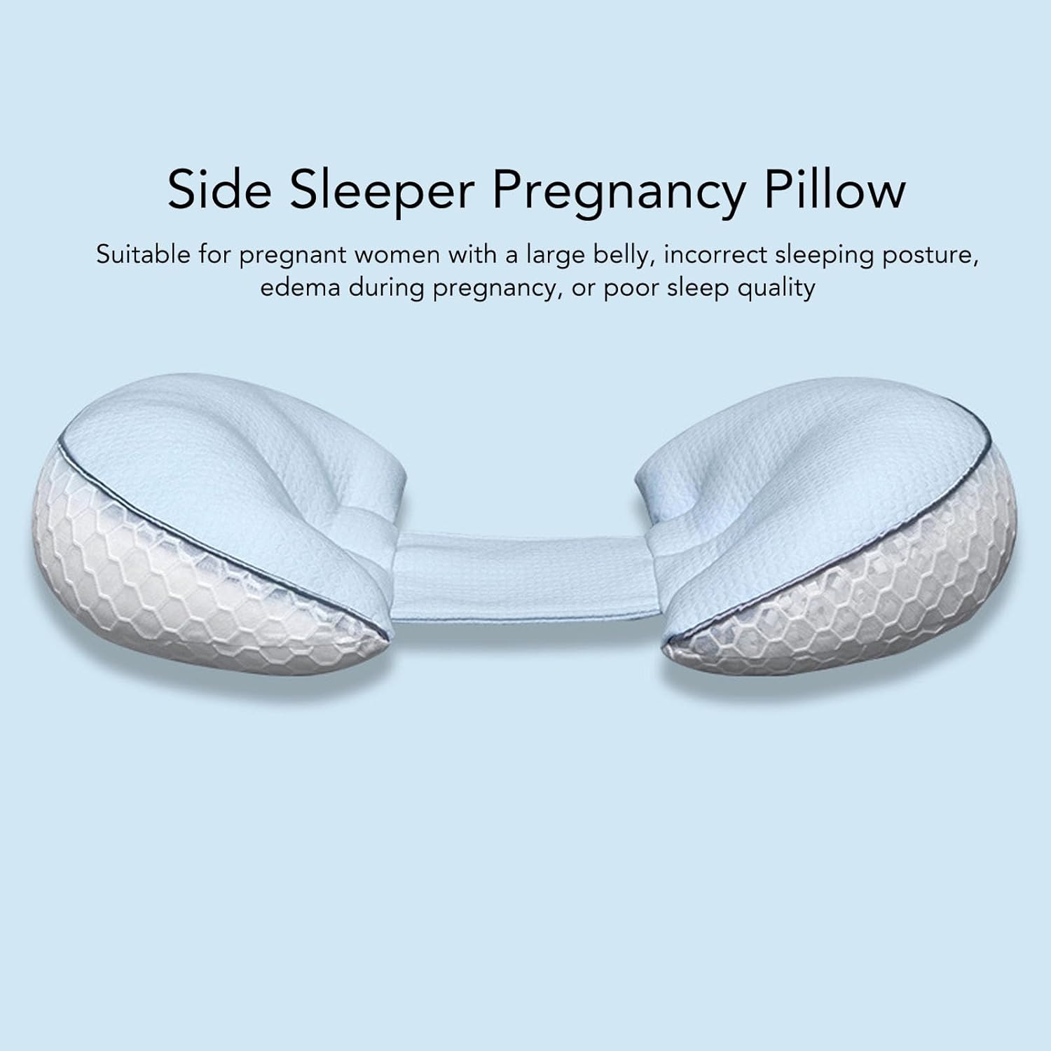 Cryfokt Soft and Breathable Side Sleeper Pregnancy Pillow, Adjustable Pregnancy Body Pillow for Pregnant Women, Ergonomic Maternity Pillow for Various Conditions, Removable Washable, Blue