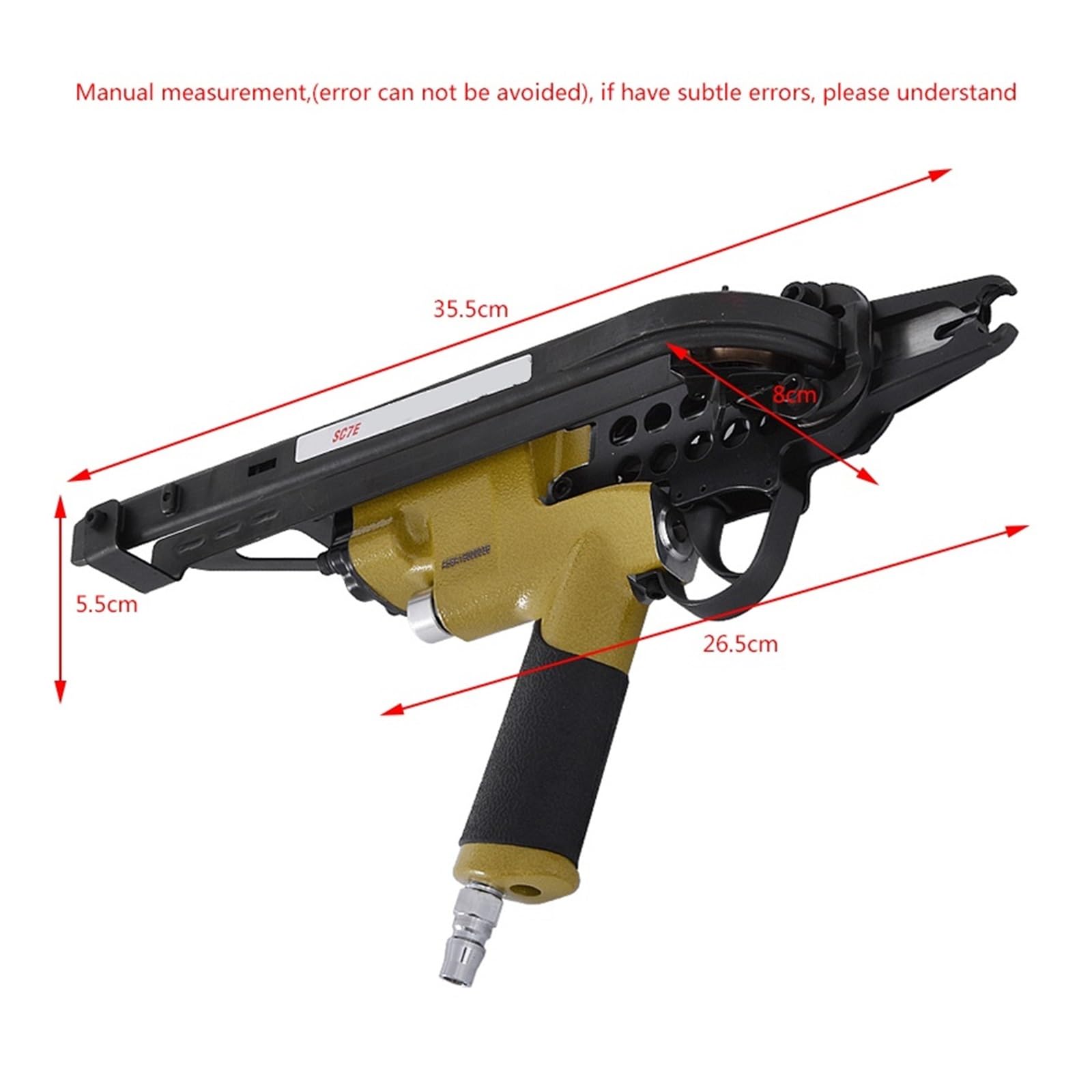 Cucitrice professionale per carichi pesanti SC7E Pistola pneumatica di tipo C Chiodatrice ad anello Gabbia Cucitrice Pinza for strumento sparachiodi