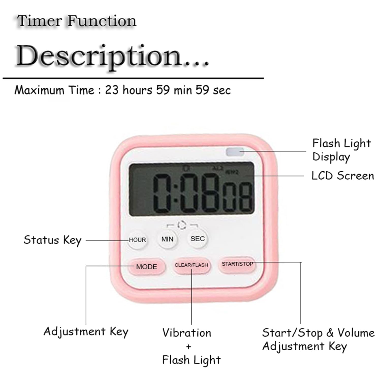 Digital Timer - Study, Cooking & More! -8