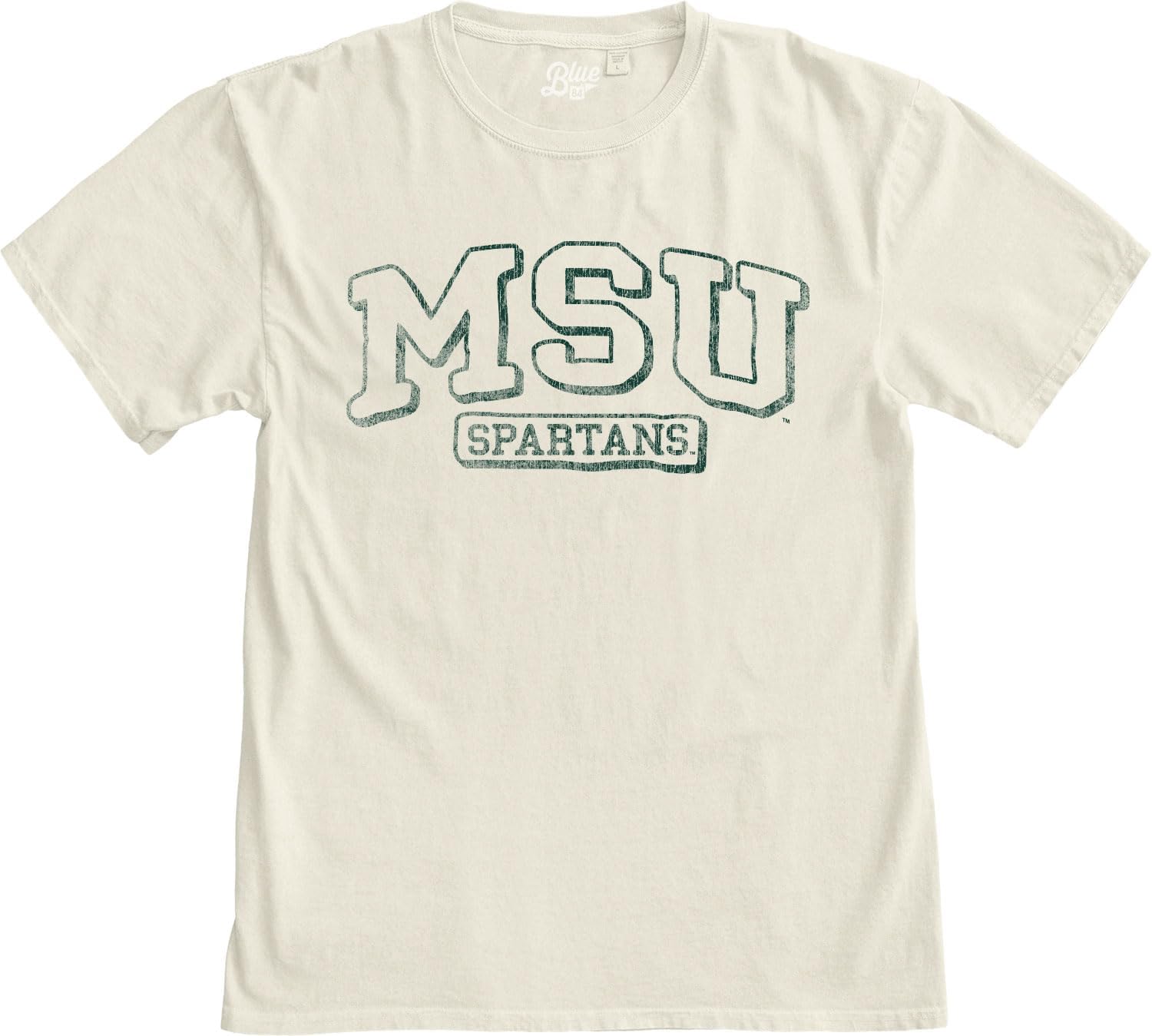 Blue 84 NCAA Unisex-Adult NCAA Officially Licensed T-Shirt Ivory Dyed Ringspun Vintage - Image 4