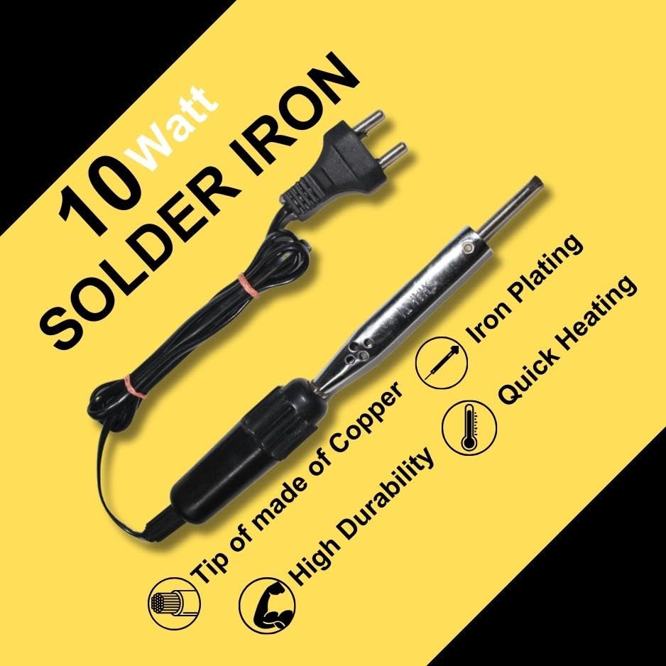 Image of Vtronix 10W Soldering Iron with Bakelite Handle for Precision Electronics Work | Soldering Machine for Home, Industrial & Electronics Workshop Reparing with Fast Heating & Heat Resistant Handle