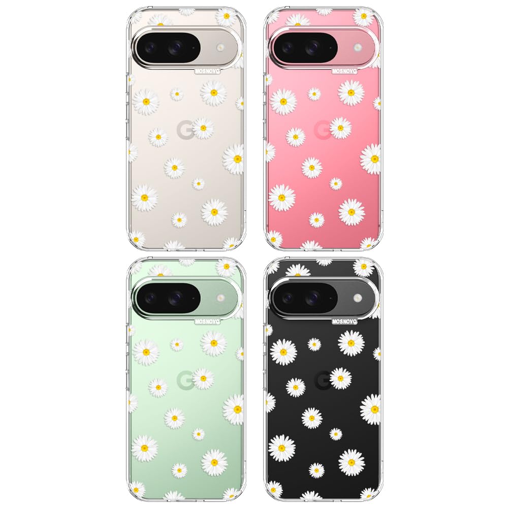 MOSNOVO Case for Google Pixel 10 & Pixel 10 Pro, [Buffertech 6.6ft Military-Grade Drop Protection] [Anti Peel Off Tech] Clear TPU Bumper Phone Case Cover Design - Cute Cherry — view 611