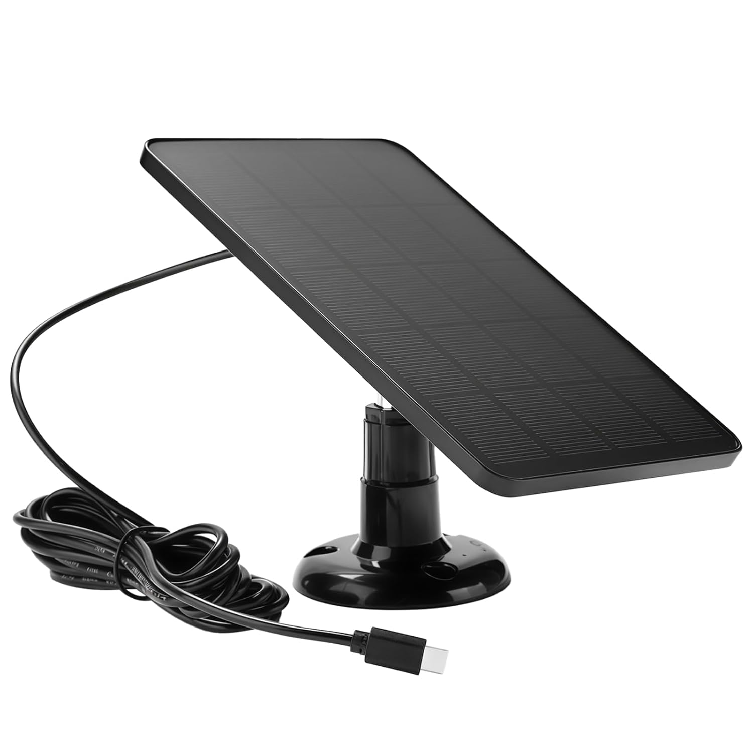 Doorbell 2Nd Gen Charger With 4W Solar Panel, 5V, Type-C Output, 10W, Includes Mounting Bracket, Black