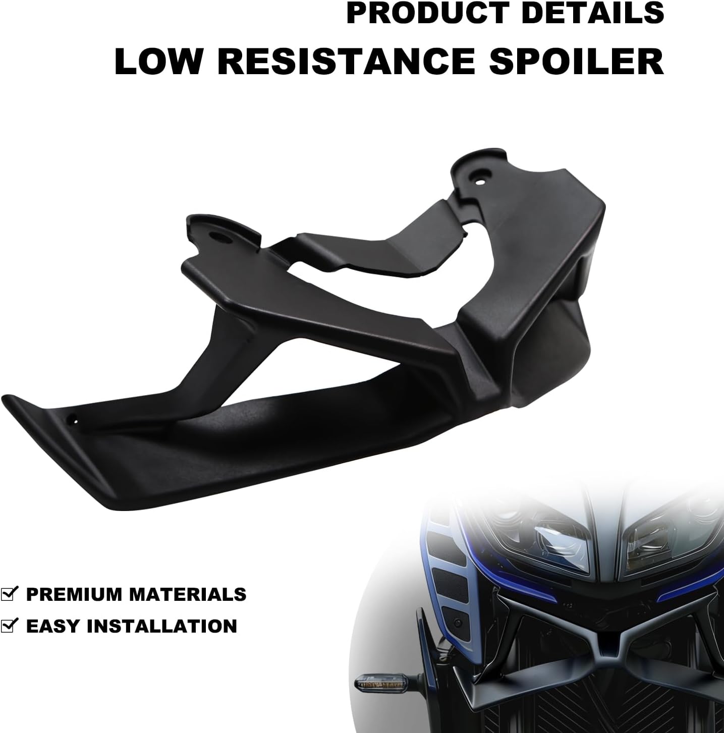 For MT09 MT-09 2017 2018 2019 2020 Fairing Wings Motorcycle Accessories Front Spoiler Winglet Fixed Wing Kit