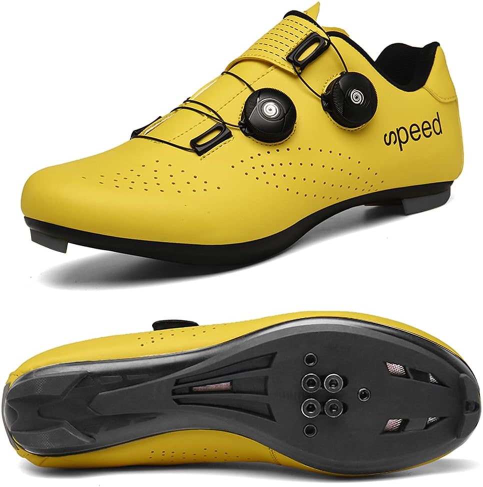 STEELEMENT.Cycling Shoes Spin Shoestring with Compatible Cleat Peloton Shoe with SPD and Delta Lock Pedal Bike Shoes