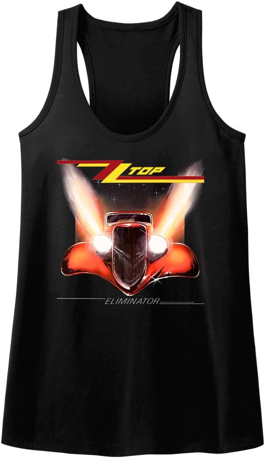 ZZ Top Rock Band Music Group Eliminator Album Cover Womens Tank Top Tee