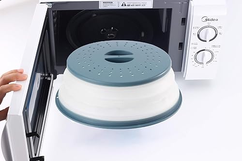 Miniatura 3 de WENWELL Cubierta plegable ventilada para salpicaduras de microondas para alimentos, plato de cocina, tapa a prueba de platos se puede colgar, apta