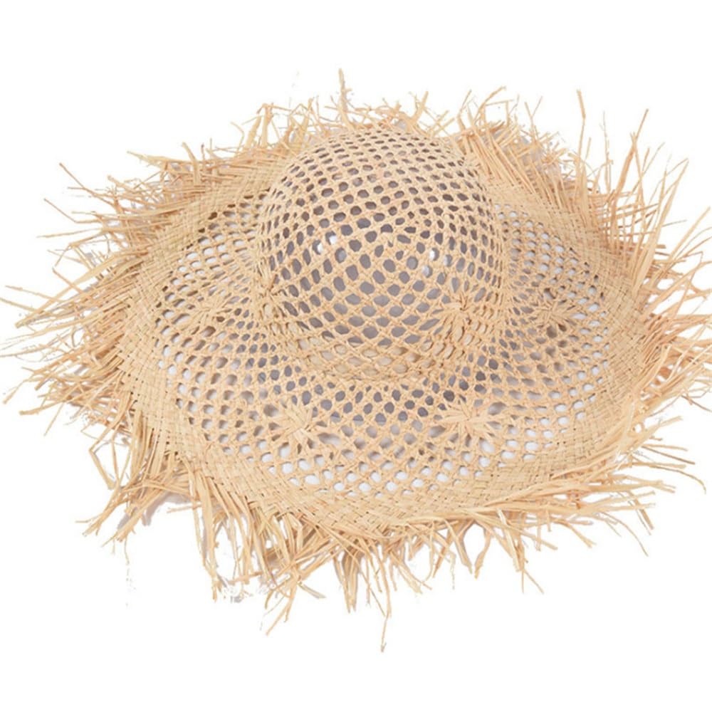 Cappello da Sole Cappelli da Sole, Cappello da Spiaggia in Paglia da Donna, Protezione Solare, attività all'aperto