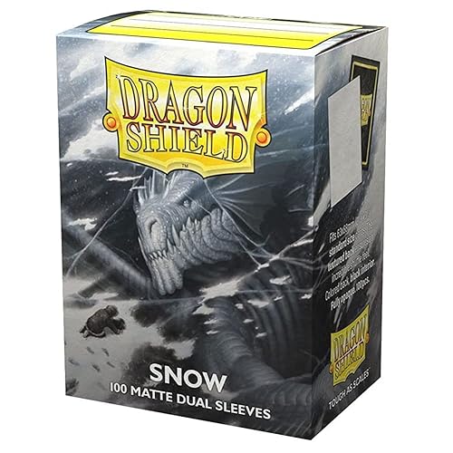 10 Packs Dragon Shield Dual Matte Snow White Standard Size 100 ct Card Sleeves Display Case