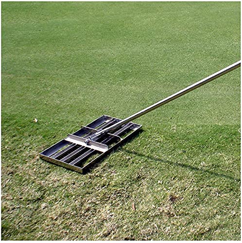FEINKA Garden rake, Soil Leveling Tool, Lawn leveling Rake, Stainless Steel Flat Sand Grass Crusher, for Golf Level Garden Yard Finishing Lawn Trimmer