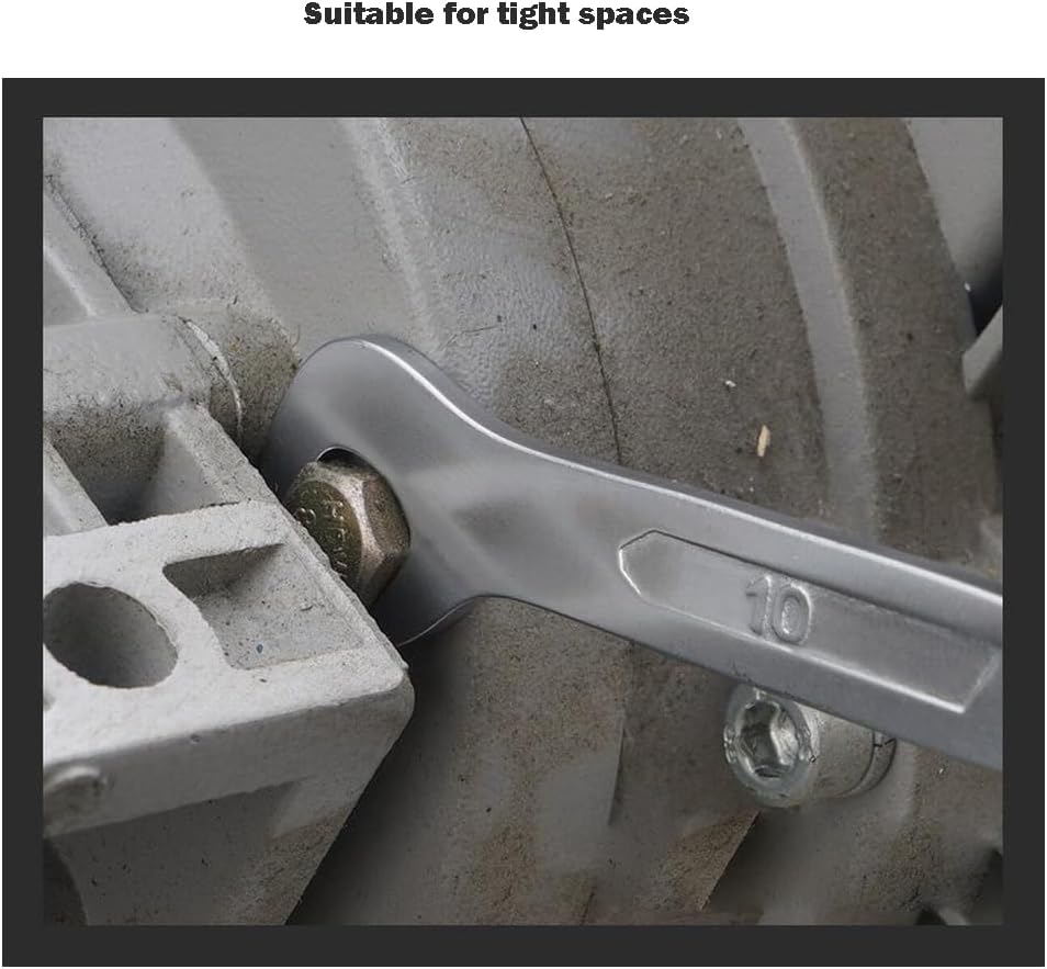 Super Thin Wrench, 8mm x 10mm 45° Angle Head Double Open-End wrench for Repair (Thickness:3mm)