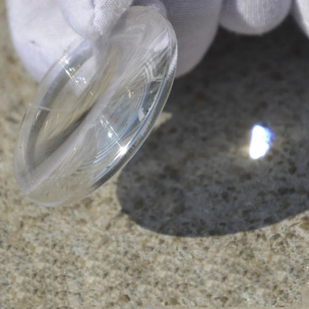 Diameter 20mm 30mm Circular Fresnel Lens Focal Length 50mm Plane Magnifier Optical PMMA Threaded Solar LED Concentrator Lens(20mm)