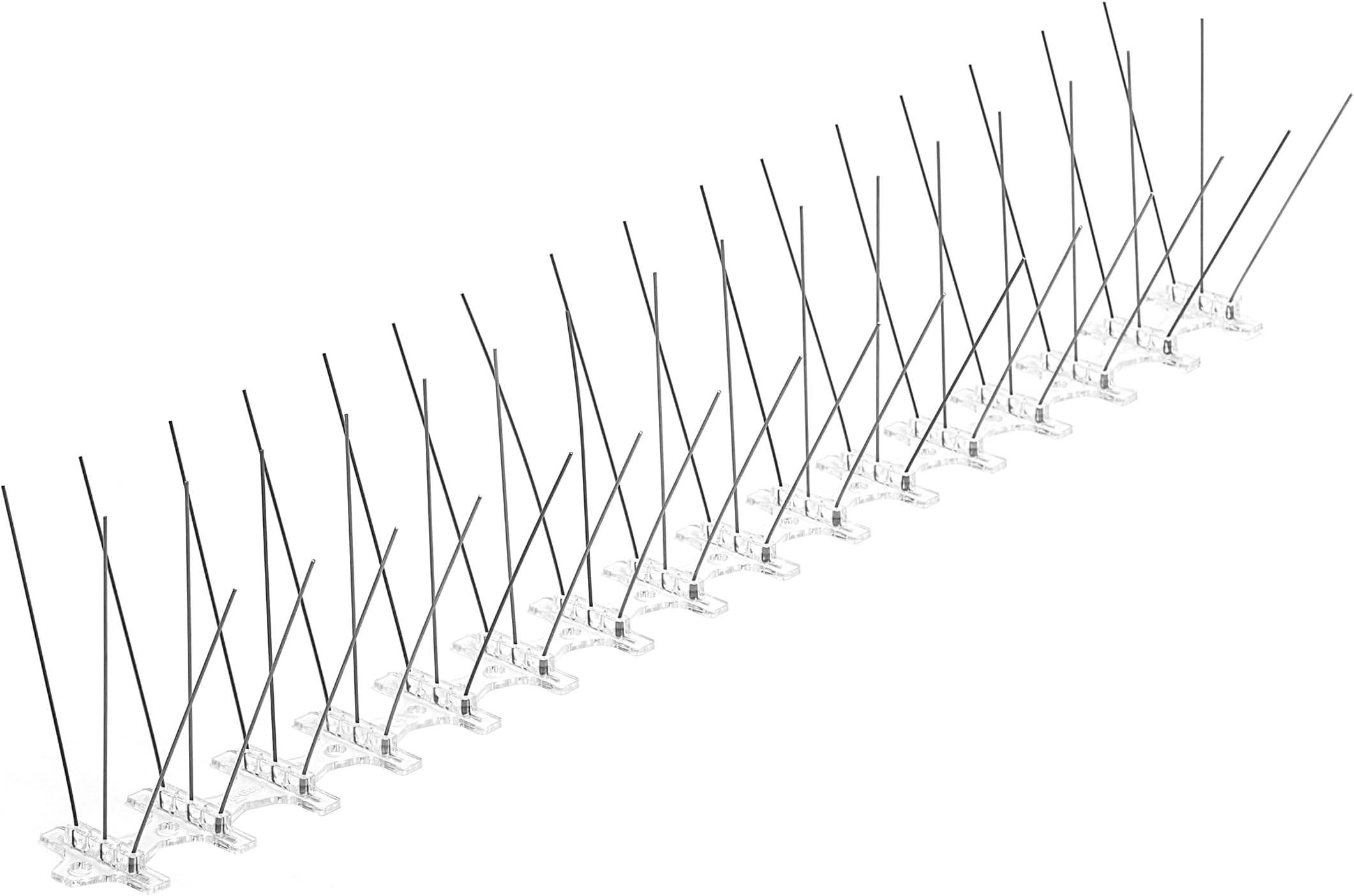 Bird Spike 2001 (BBG2001) Professional Commercial Grade Stainless Steel Bird Spikes – 5” Wide – 50 Feet (2ft Strips) – Heavy Duty Deterrent for Pigeons, Seagulls & Large Birds