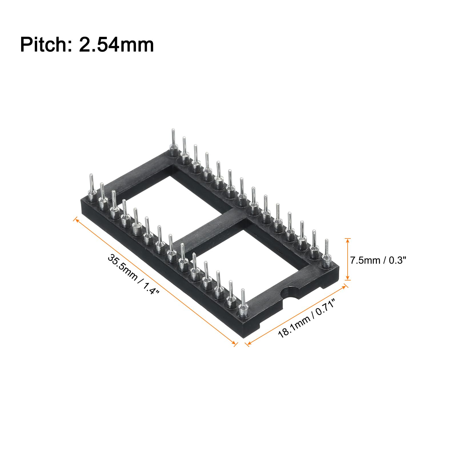 Set 122 Prese IC DIP - Connettori 2.54mm Per Circuiti Elettronici (8-40 Pin) - Foto 2