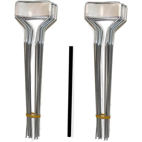 Bosmere Small-Faced Zinc Plant Marker Pack (10" High, 20-Pack)