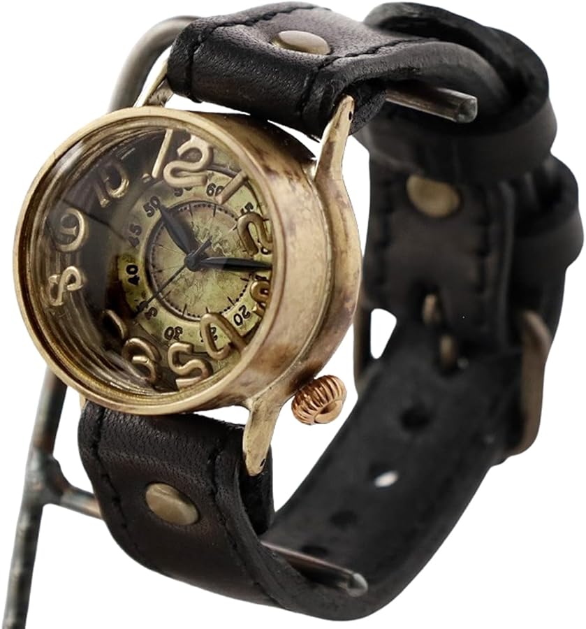 Amazon.co.jp: [渡辺工房(nabe)] 渡辺工房 手作り腕時計 “Spiral Index