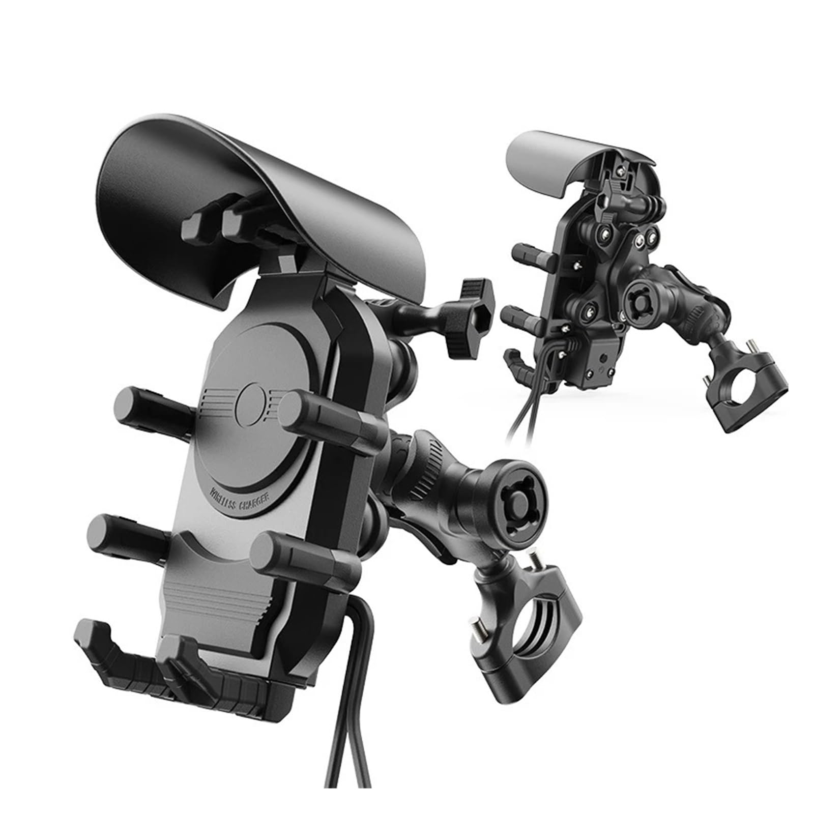 Suppor Nav Staffa Supporto Per Manubrio Per Smartphone Antiurto Con Ricarica Wireless Fast Stand Da 15 W Antifurto Supporto Per Cellulare Da Bici Impermeabile(H)