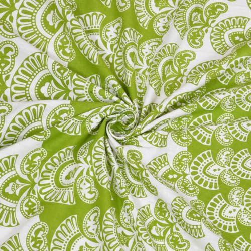 Image of UNIBLISS 100% Cotton Rajasthani Jaipuri Traditional Floral King Size Double Bed Bedsheet with 2 Pillow Covers - (Multicolor Bedsheets010)