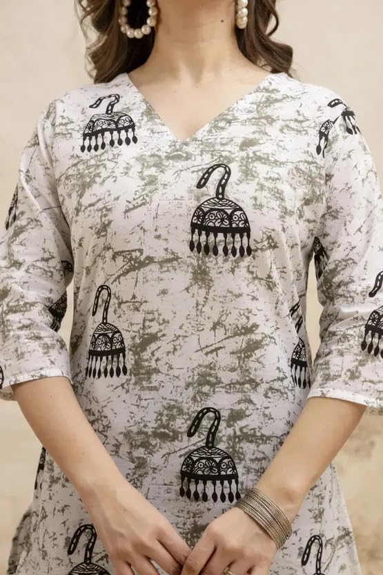 Image of Women's Short Kurti in Multicolor Rayon Cotton Blend | Ladies Ethnic Tunic | Office