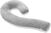 Vista 16 de Almohadas de embarazo para dormir, almohada de maternidad en forma de E para mujeres embarazadas con almohada de cuña ajustable, almohada de espuma