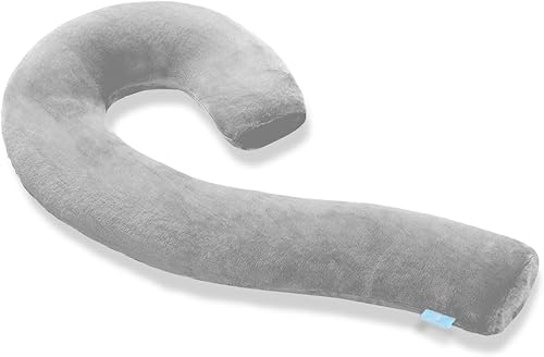 Miniatura 16 de Almohadas de embarazo para dormir, almohada de maternidad en forma de E para mujeres embarazadas con almohada de cuña ajustable, almohada de espuma