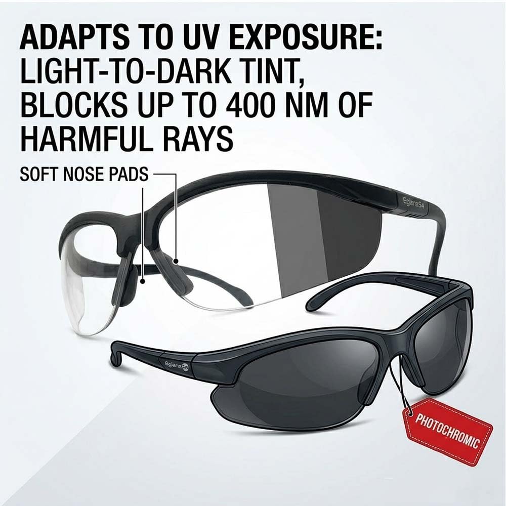 Gafas de seguridad fotocromáticas ANSI Z87.1 protección UV caza táctica Airsoft