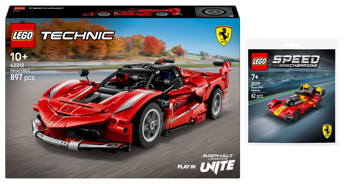Lego Technic Set of 2: 42212 Ferrari FXX K & 30709 Ferrari 499P Supersports