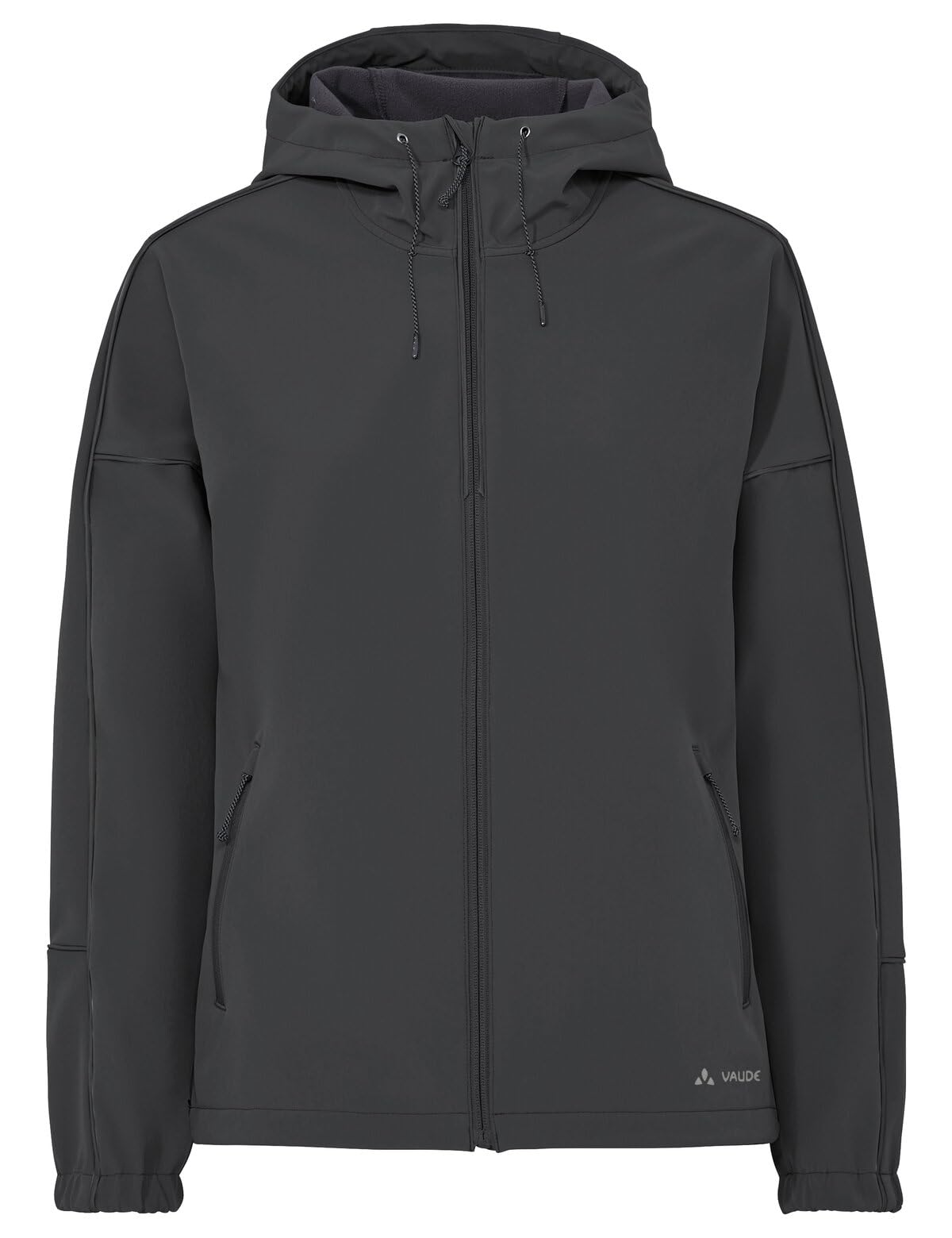 VAUDE Chaqueta de softshell para mujer, cortavientos, para ciclismo en el día a día, corte holgado, capucha ajustable