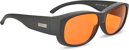 Miniatura 9 de Se adapta a más del 99.9% de los lentes de bloqueo de luz azul para dormir - Gafas de noche ámbar - Convierte tus lentes graduados y de lectura en