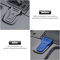 Vista 2 de RT-TCZ Kit de decoración exterior para bisagra de capó para Jeep Wrangler JL JLU y Gladiator JT 2018-2023, azul