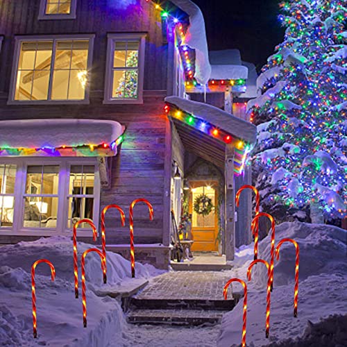 Candy Canes Lights LED x10 extérieur étanche 8 modes pour chemin